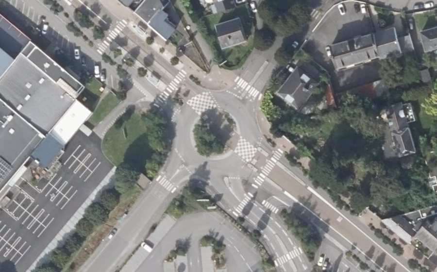 Vue aérienne du Rond-Point de Ty-Lann