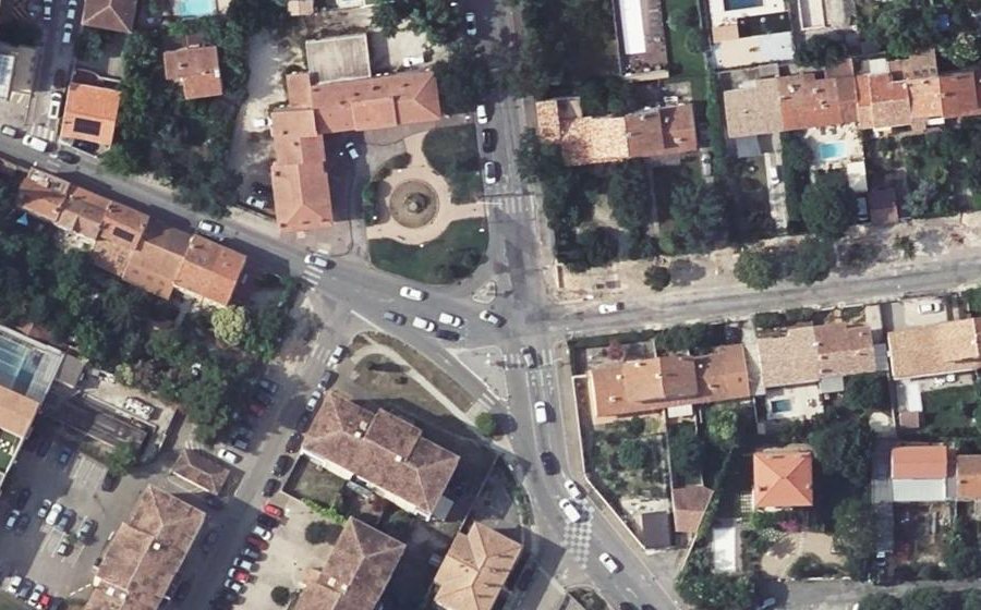 Vue aérienne du Rond-point Chabourlet
