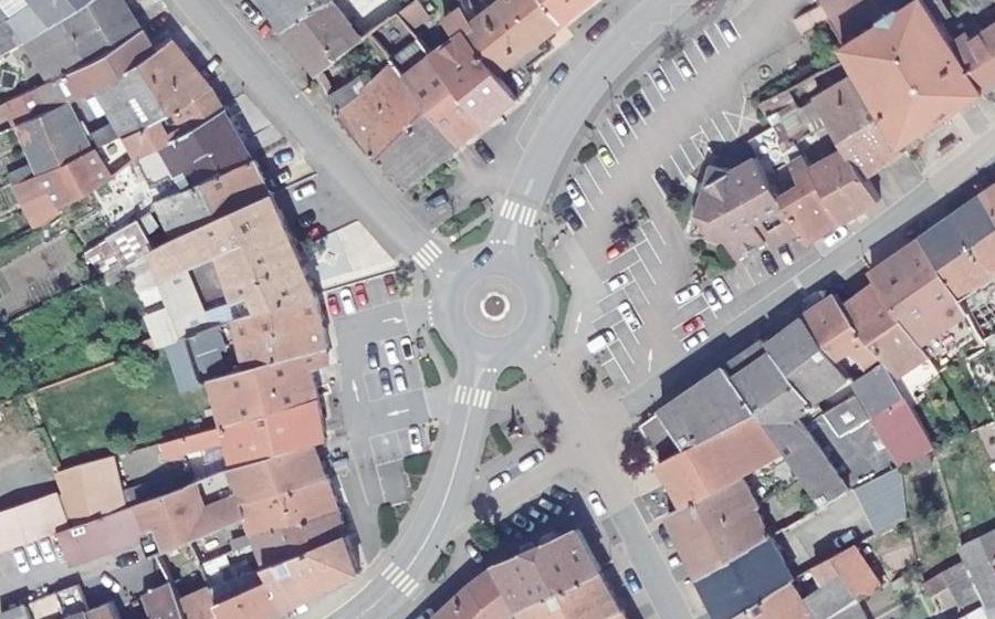 Vue aérienne du Place de la Halle