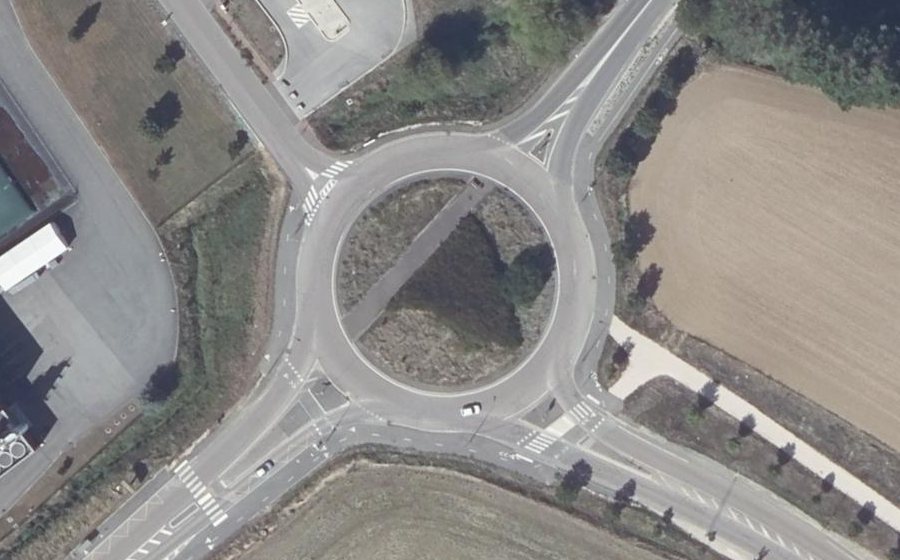 Vue aérienne du Rond-Point Bois Guillaume