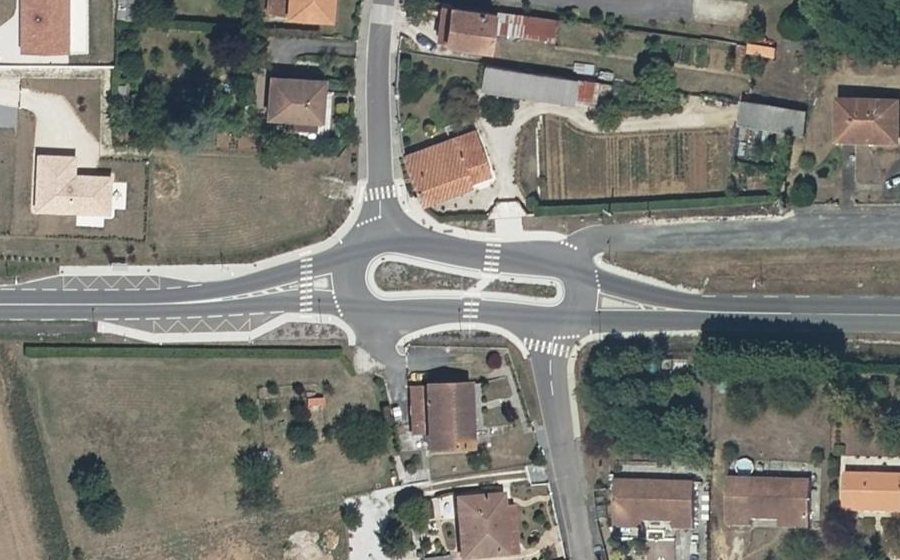 Vue aérienne du Route d'Angoulême