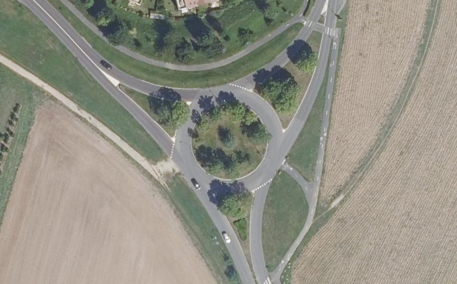 Vue aérienne du Rond-Point des Prés Mouchard