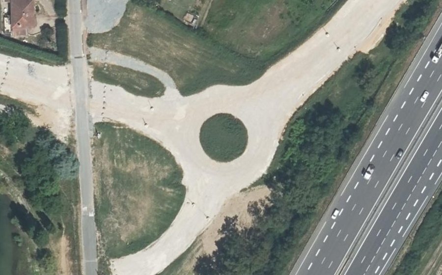 Vue aérienne du Giratoire des Sablons