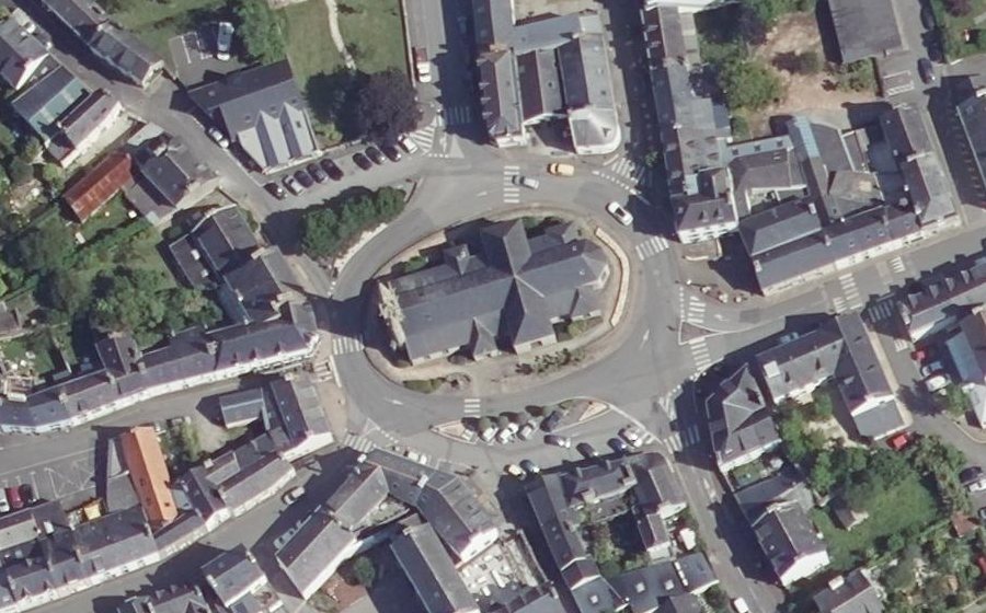 Vue aérienne du Place de l'Église