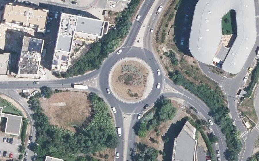 Vue aérienne du Rond-Point Antonin Artaud