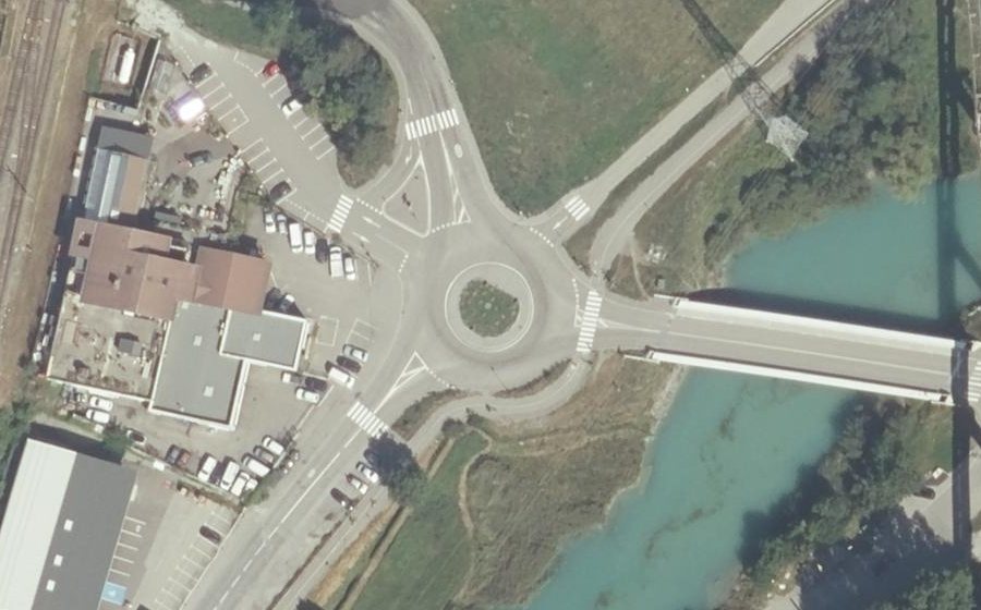 Vue aérienne du Rond-point de Montrigon