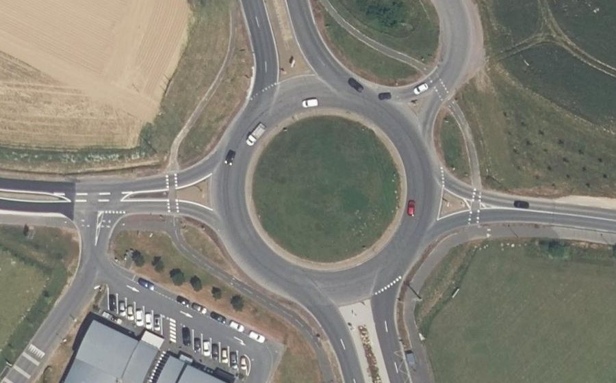 Vue aérienne du Rond-Point de la Bijude