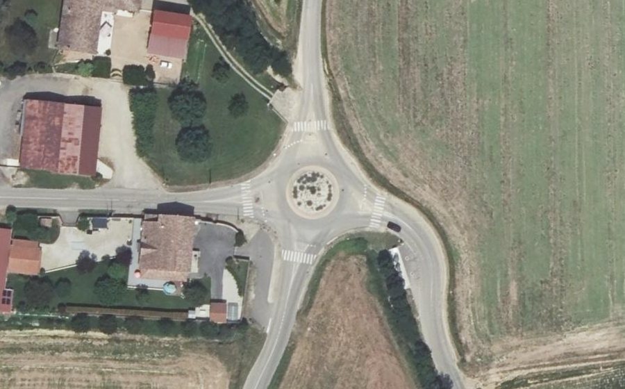 Vue aérienne du Route du Village