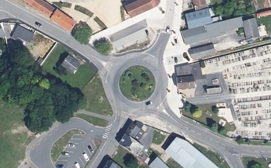 Vue aérienne du Rond-Point de l'Octroi
