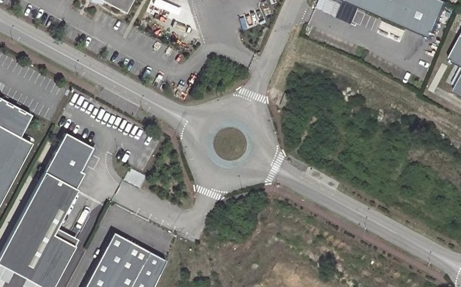 Vue aérienne du Rond-Point André Citroën