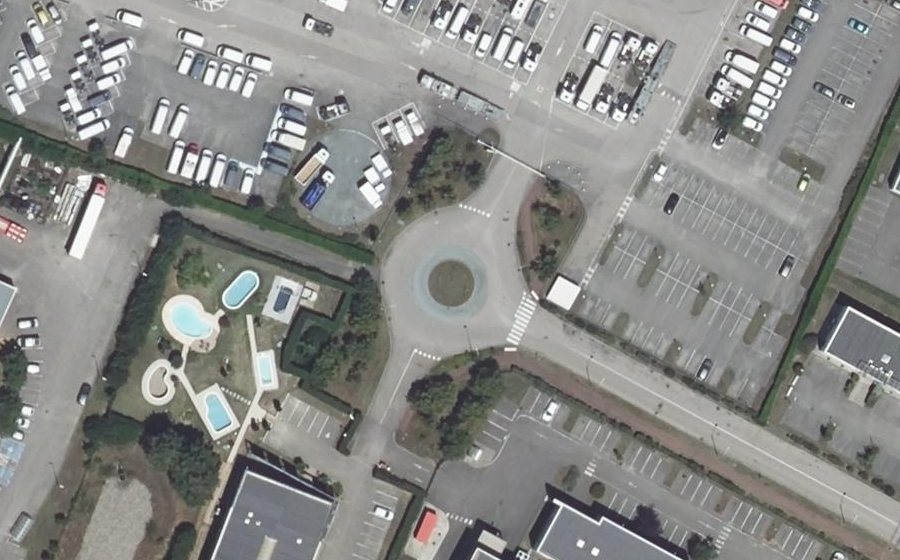 Vue aérienne du Rond-Point Louis Delâge
