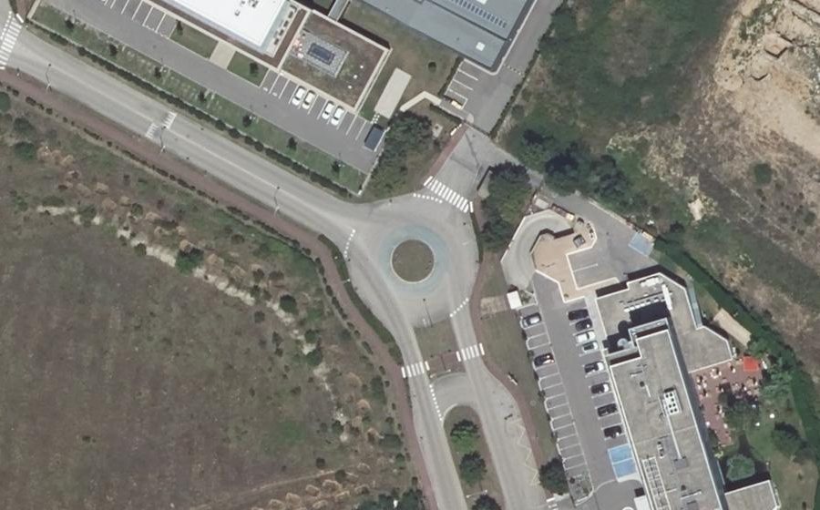 Vue aérienne du Rond-Point Guy Ligier