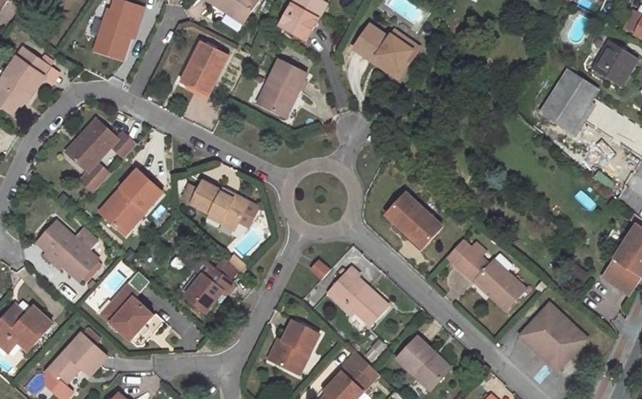 Vue aérienne du Rue des Dentelières