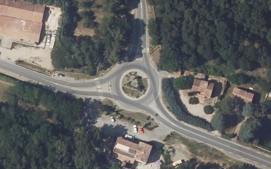 Vue aérienne du Rond-Point des Esparrus