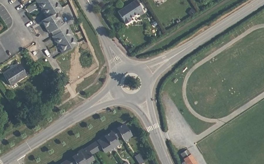 Vue aérienne du Rond-Point du Sapin