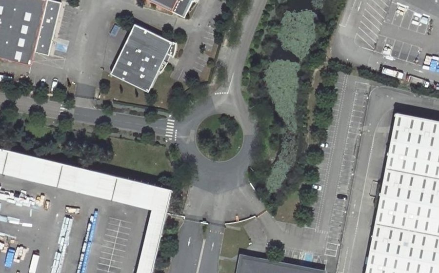 Vue aérienne du Rond-point Alessandrino Scappaticci