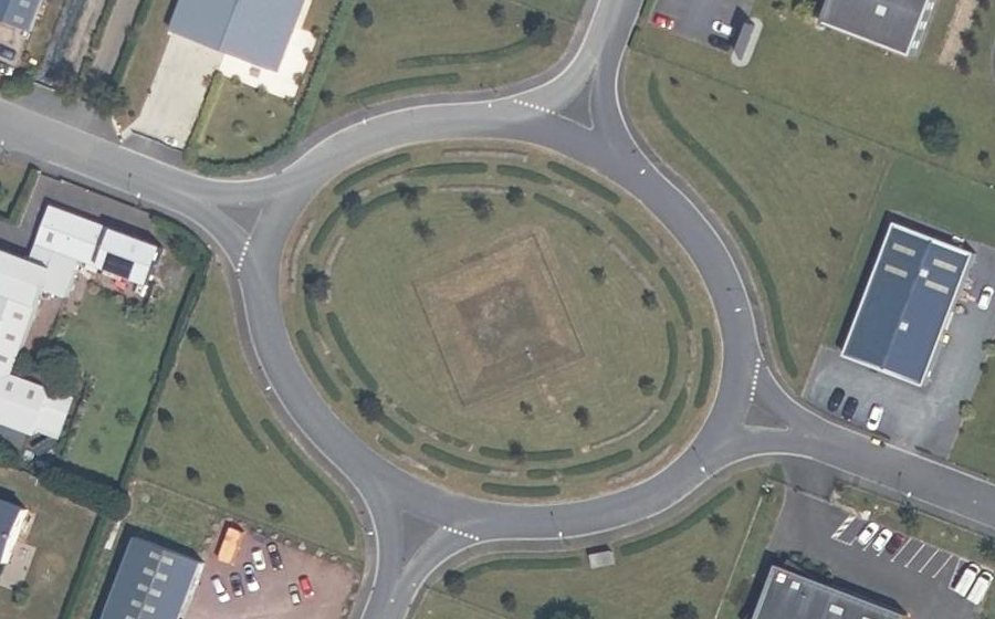 Vue aérienne du Rond-Point Irène Joliot-Curie