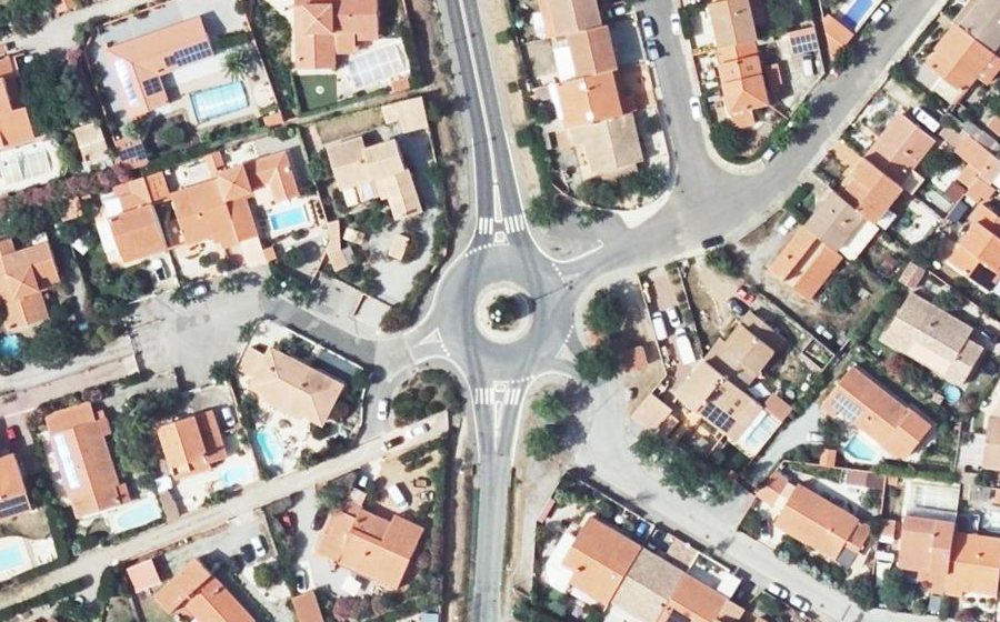 Vue aérienne du Rond-Point de la Médaille Militaire