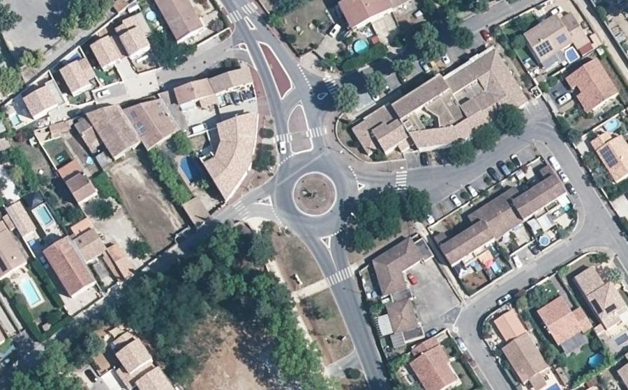 Vue aérienne du Rond-Point Gérard Royer