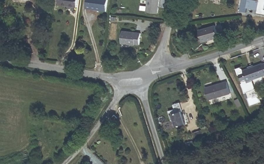 Vue aérienne du Route du Grand Brossais