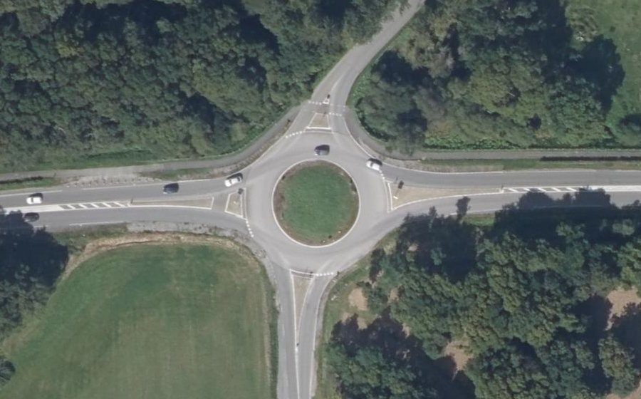 Vue aérienne du Giratoire de Locadour