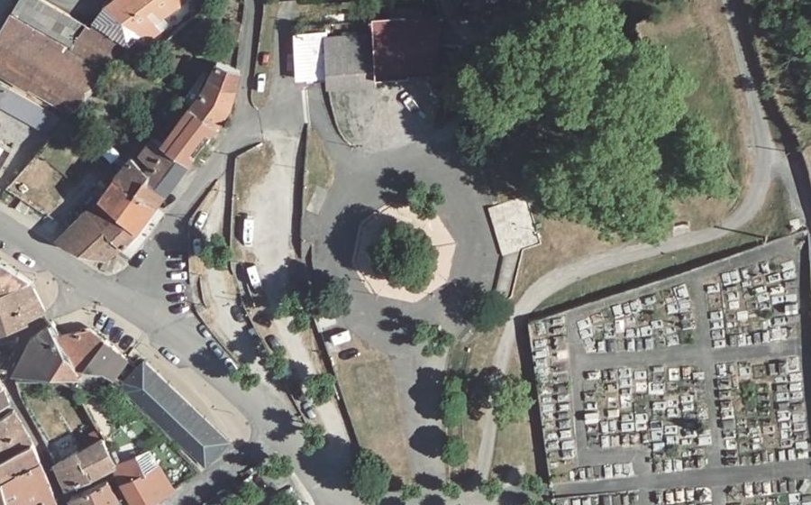 Vue aérienne du Esplanade de la Libération