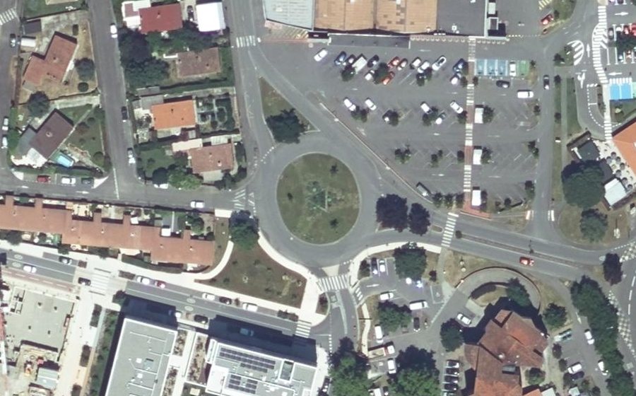 Vue aérienne du Rond-Point de la Tolérance
