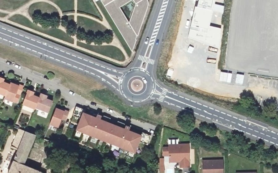 Vue aérienne du Rond-Point Antoine Beclère