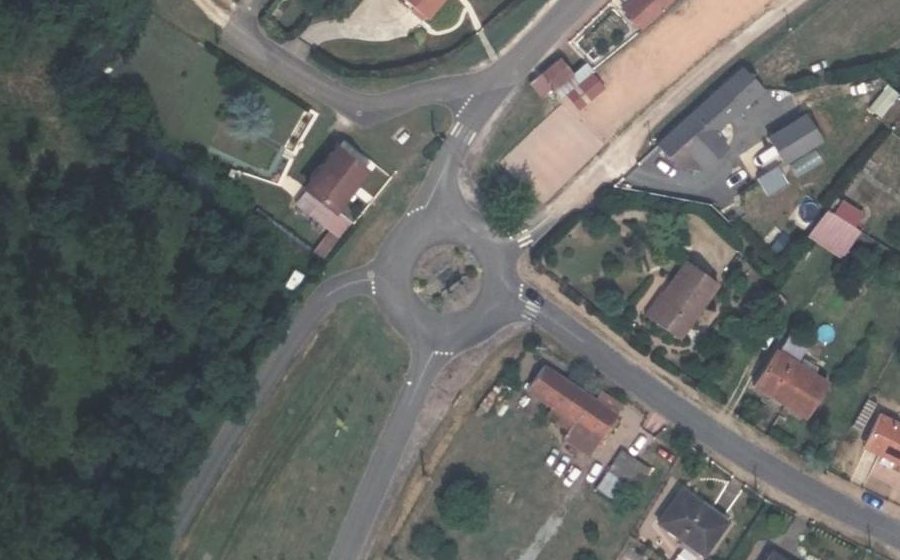Vue aérienne du Rond-Point du Pont Levis