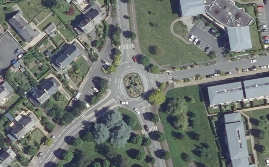 Vue aérienne du Rond-Point de Kermeac'h