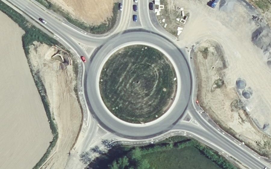 Vue aérienne du Route de Sains