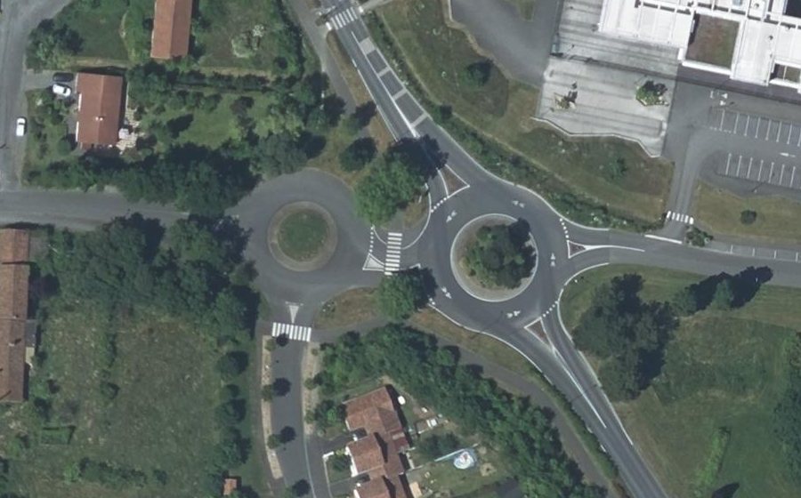 Vue aérienne du Rond-Point de la Blairie
