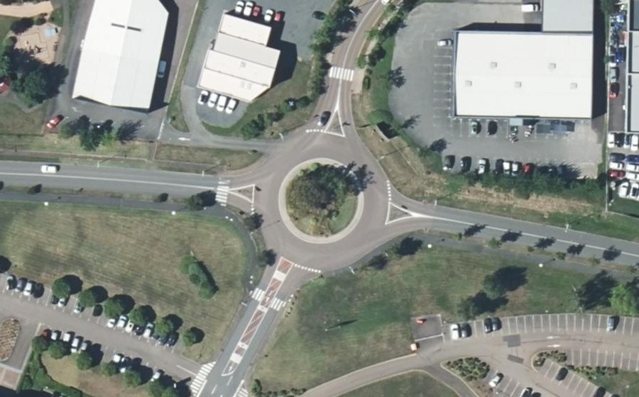 Vue aérienne du Rond-Point des Charmes