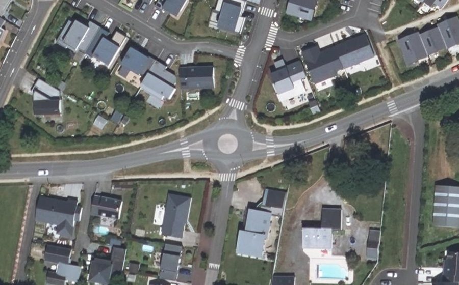 Vue aérienne du Rue des Meuniers