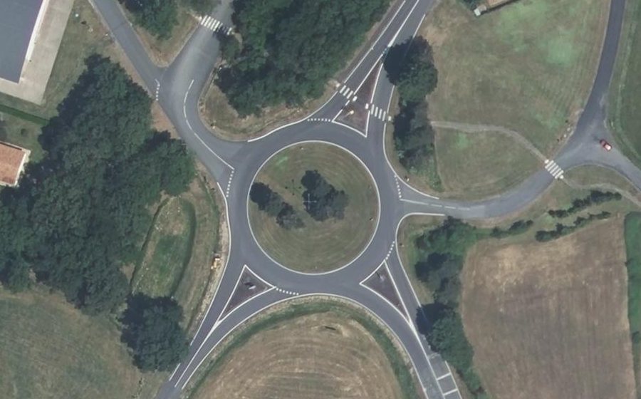 Vue aérienne du Rond-Point des Pupilles de la Nation