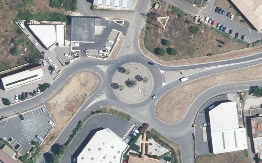 Vue aérienne du Rond-Point de la Montagnette