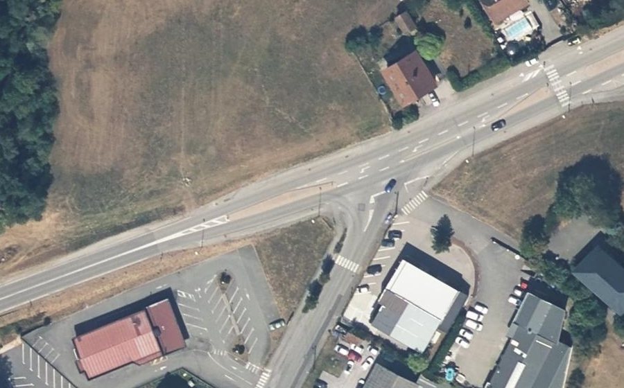 Vue aérienne du Route des Creuses