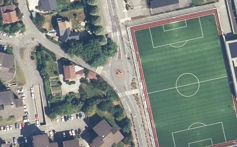 Vue aérienne du Carrefour des Cygnes