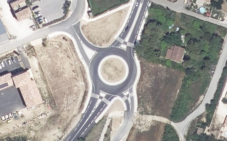 Vue aérienne du Route d'Alès