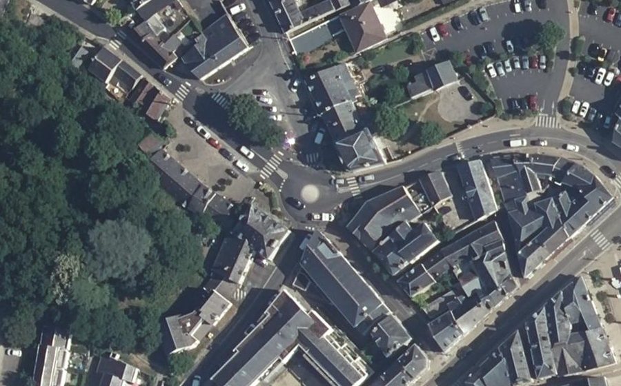Vue aérienne du Place des Marronniers