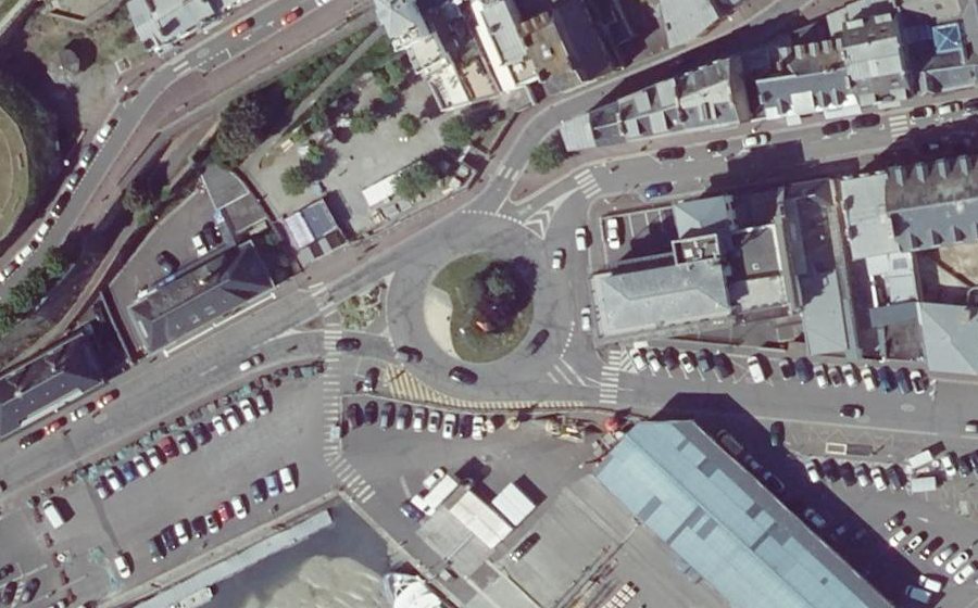 Vue aérienne du Place d'Orléans