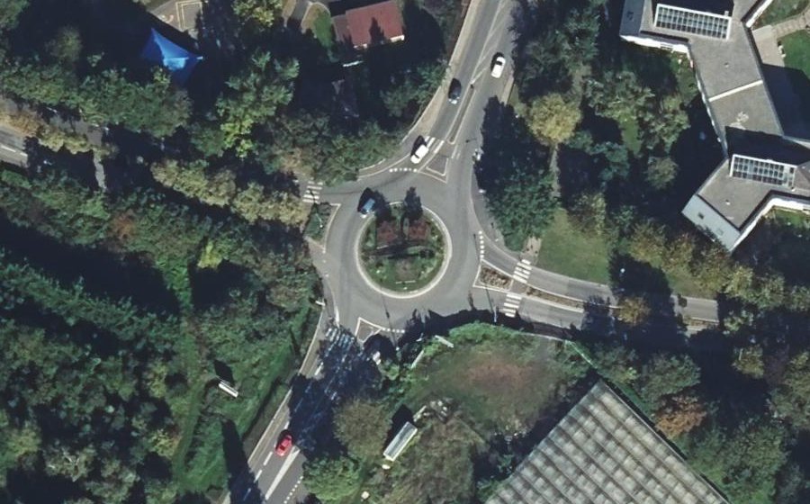Vue aérienne du Rond-Point de l'Europe
