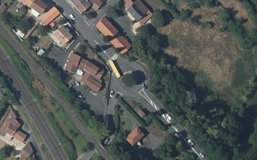 Vue aérienne du Rond-Point des Templiers