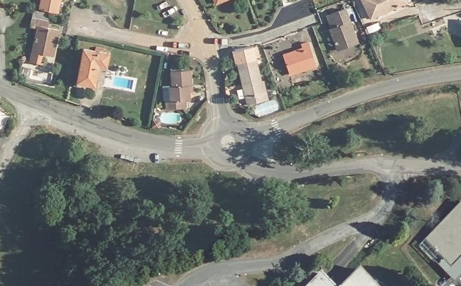 Vue aérienne du Rond-Point du CHAC