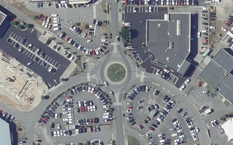 Vue aérienne du Rond-Point André Trigano