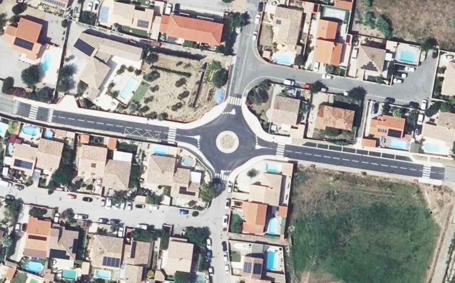 Vue aérienne du Rond-Point des Déportés