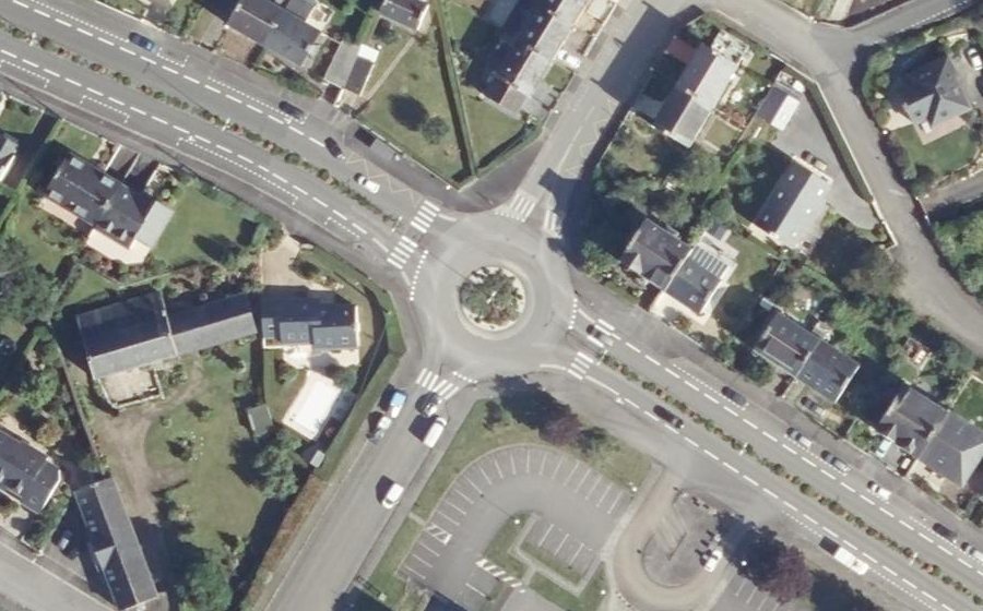 Vue aérienne du Rond-Point des Anciens Combattants d'Afrique du Nord