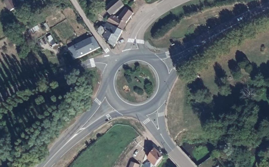 Vue aérienne du Rond-Point Kastellaun
