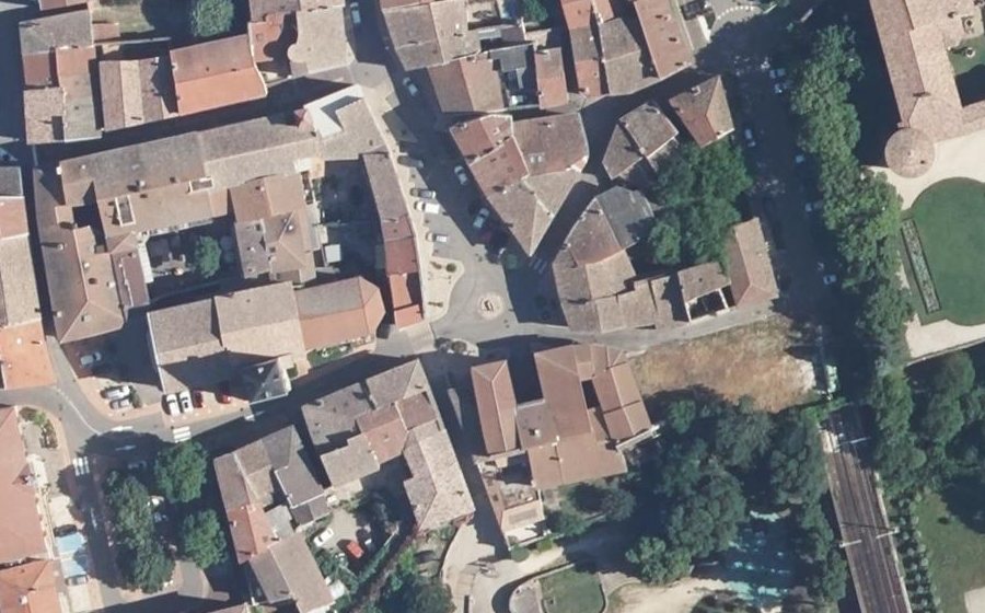 Vue aérienne de la Place de la Pompe