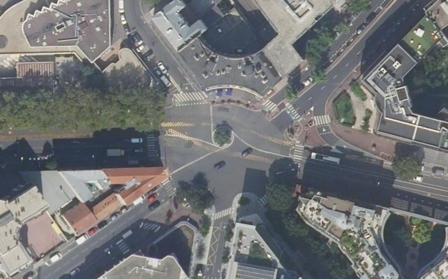 Vue aérienne du Rond-Point Victor Hugo